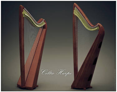 3D Harp Celtic