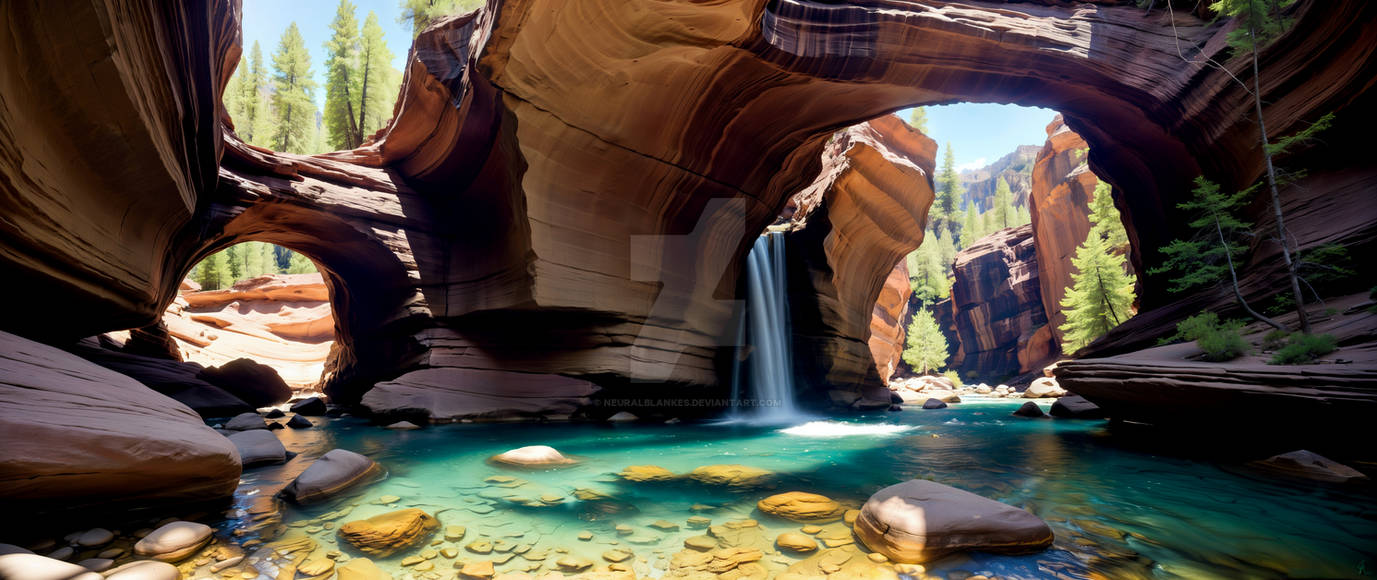 Arches over a stream by NeuralBlankes on DeviantArt