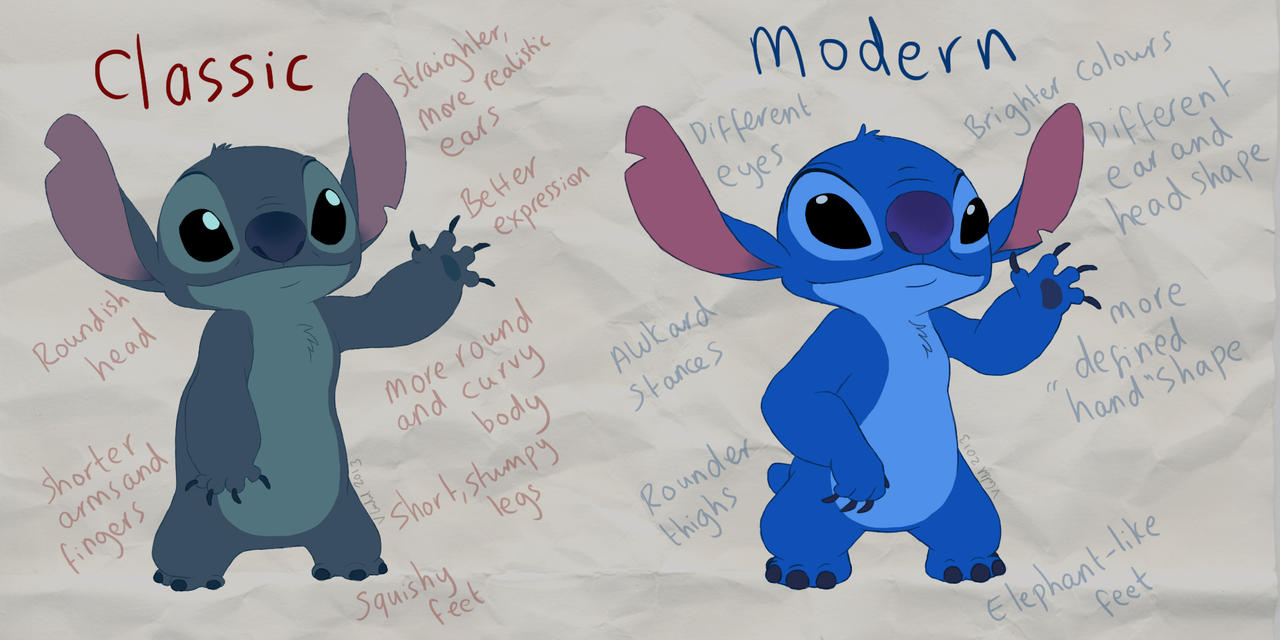 Stitch Differences by PrinzeBurnzo on DeviantArt