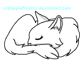 FREE Sleeping Cat Lineart