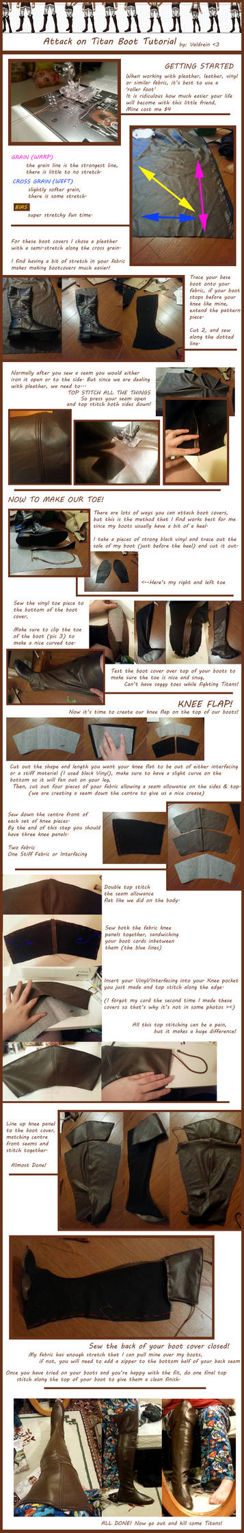 Attack on Titan - Boot Cover Tutorial by Valdrein