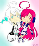 VOCALOID CHIBI: MIKI AND PIKO by GhostStoryMaster