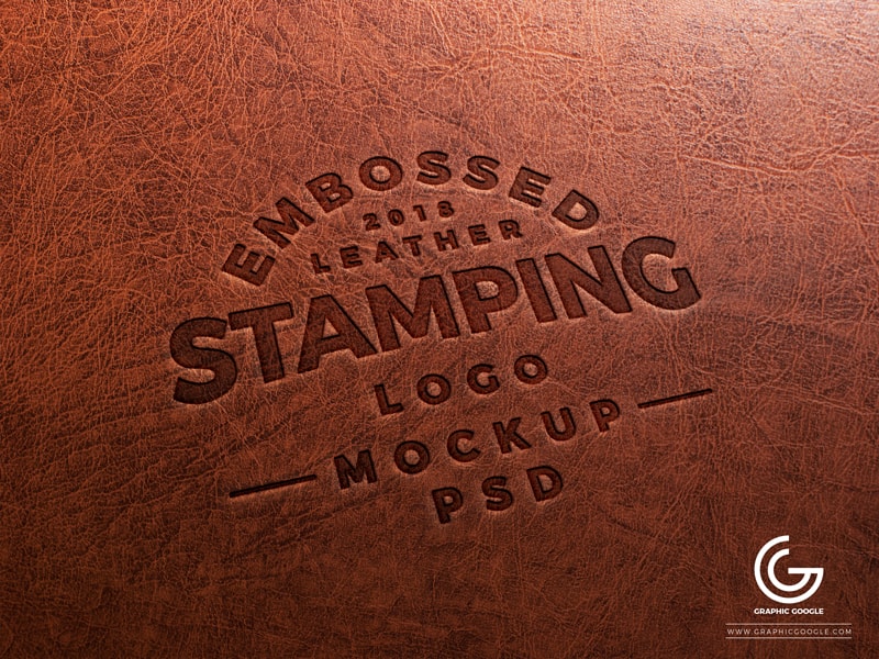 Embossed Leather Logo Mockup - Free PSD Mockups