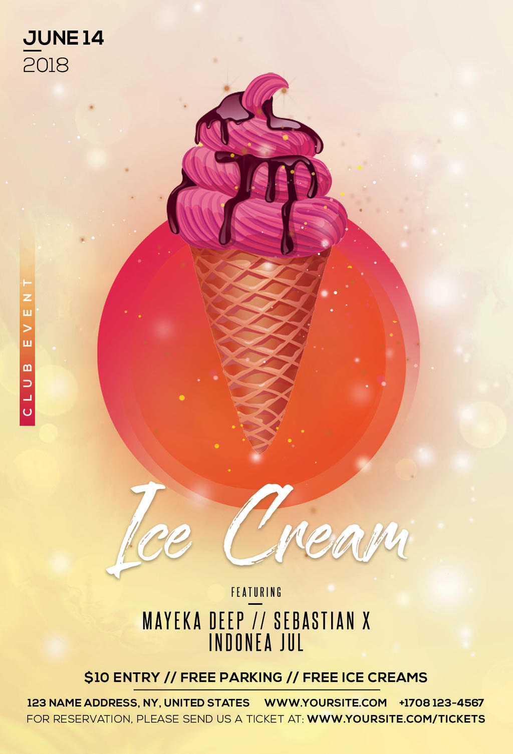 Download Ice Cream Free Psd Flyer Template By Pixelsdesign Net On Deviantart