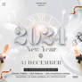 White 2024 New Year Party Instagram PSD Templates