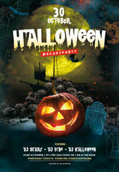 Halloween Event Party PSD Flyer Template