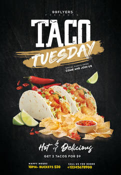 Taco Tuesday Ad Flyer Template PSD