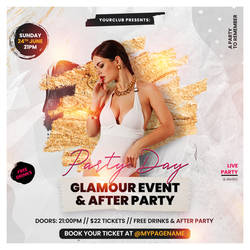 Glamour Event Instagram Flyer PSD Templates