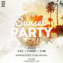 Sunset Party Flyer Instagram - PSD