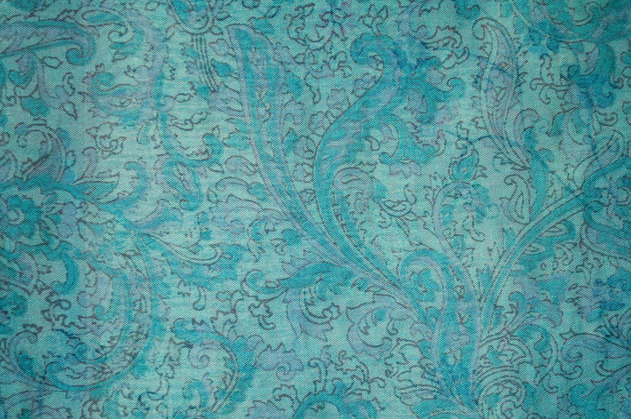 Blue Paisly Fabric Texture