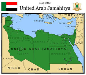 A map of big Gaddafi Libya