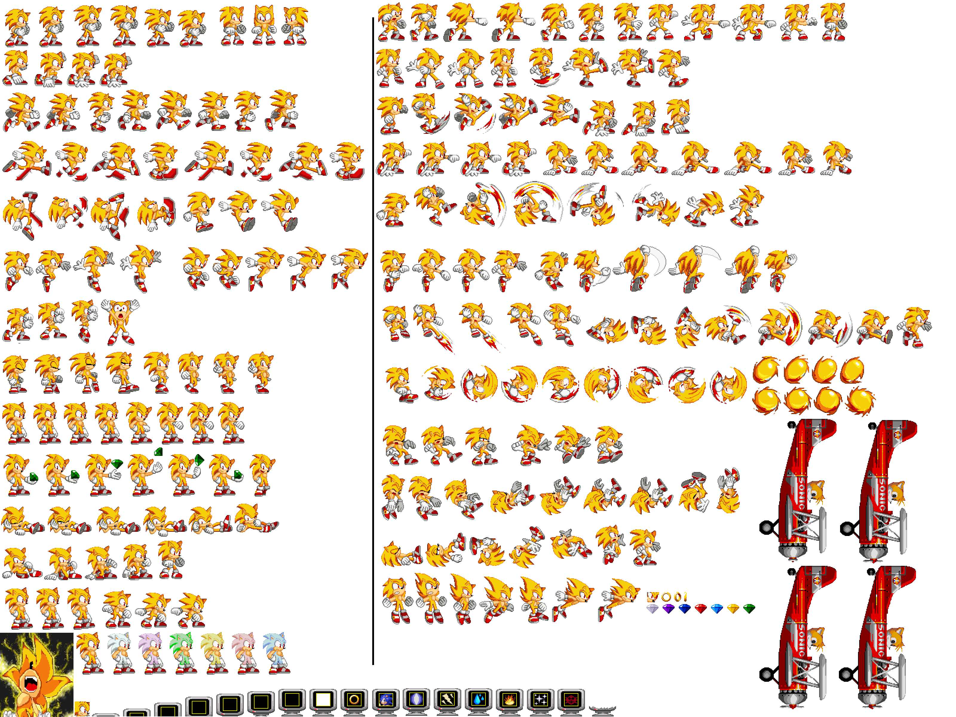 Original) Super Tails Sprite Sheet by JayHyperStarX on DeviantArt