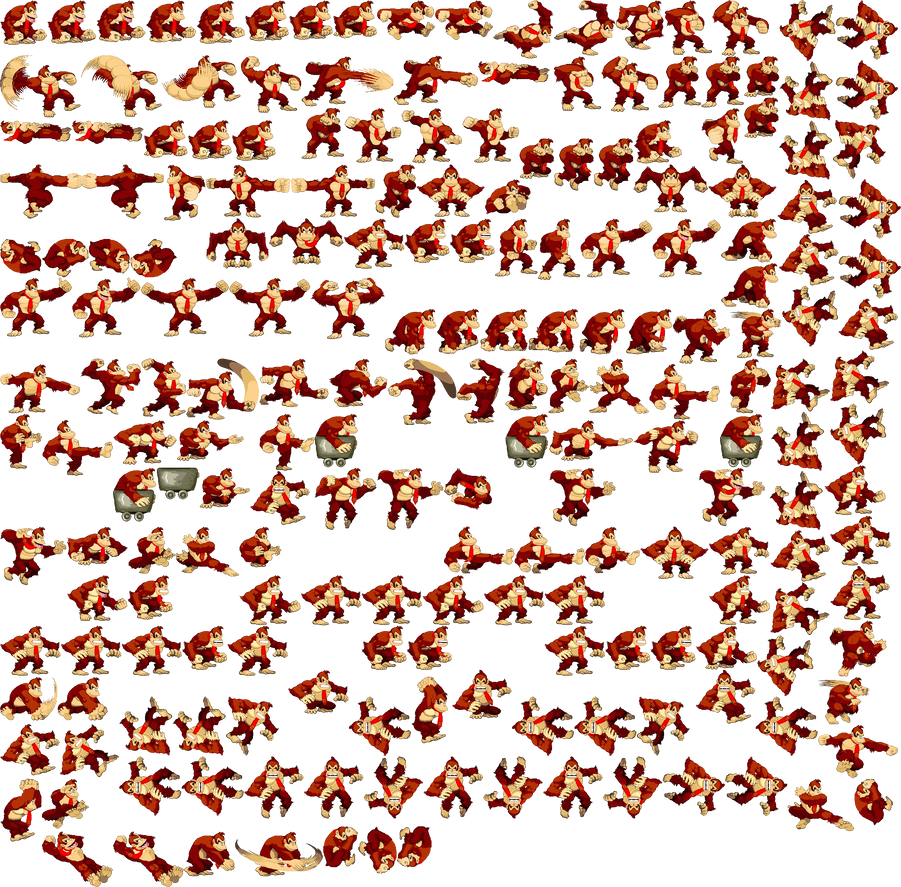 Donkey Kong Sprite Sheet by JayHyperStarX on DeviantArt