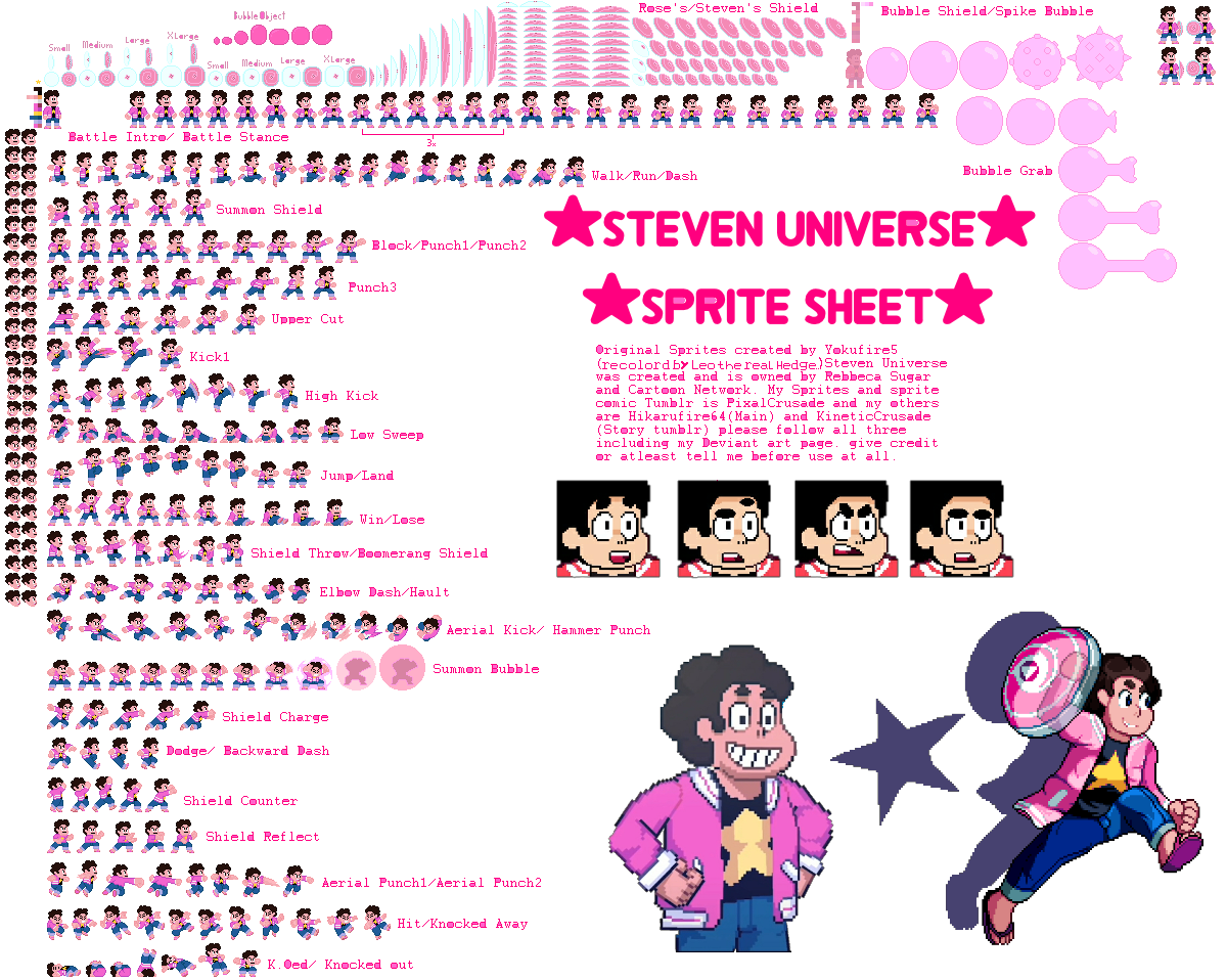 Steven Universe Future Sprite Sheet by JayHyperStarX on DeviantArt