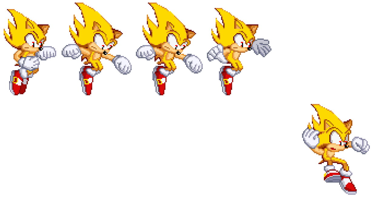 Pixilart - Super Sonic Sprite (Sonic 2) by RafaStudios2023