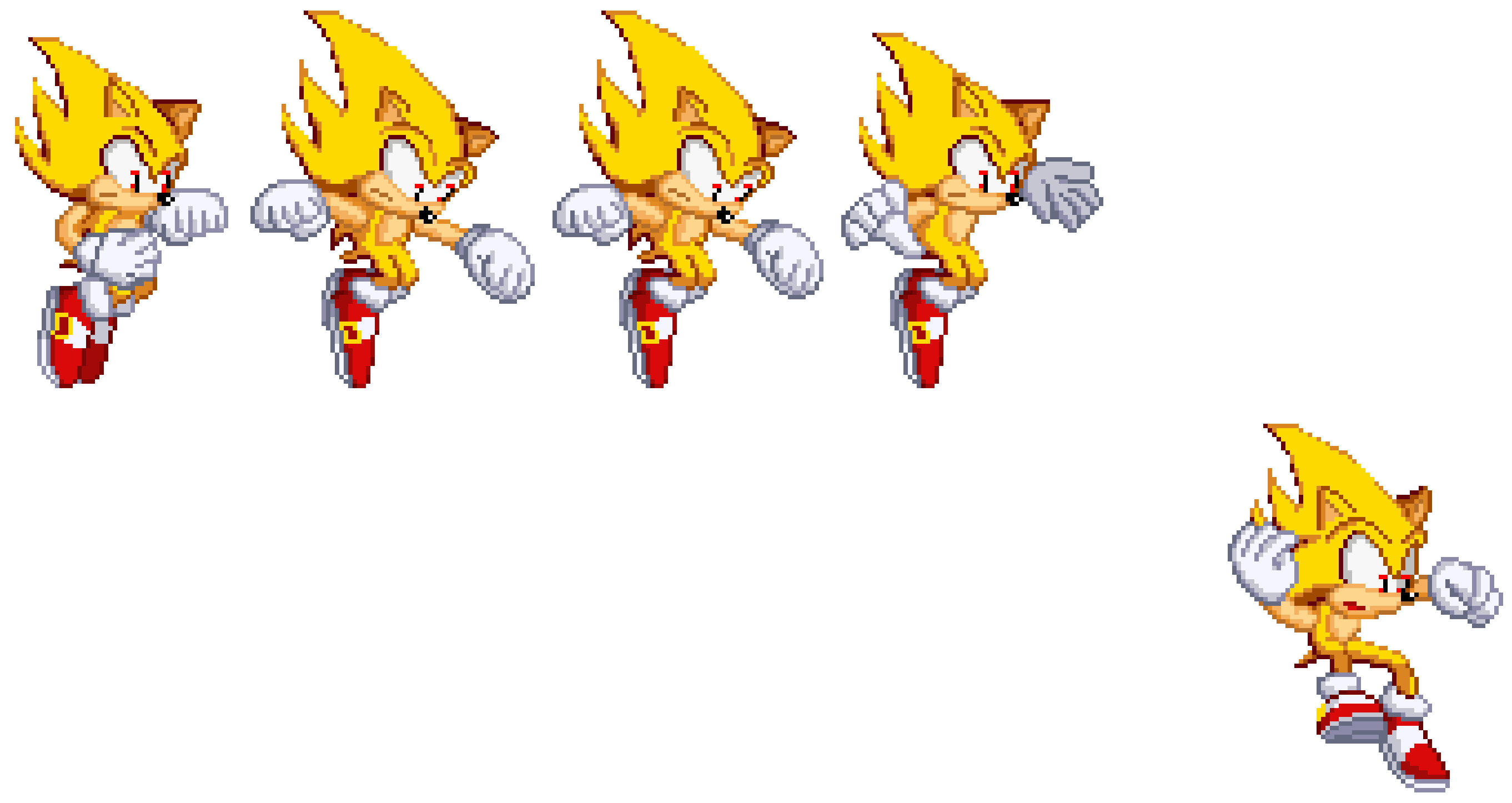 AudioReam on X: I've done one of Sonic's 'Uneasy Balancing' Sprites from  Sonic 2 as a Super Sonic Sprite.  / X