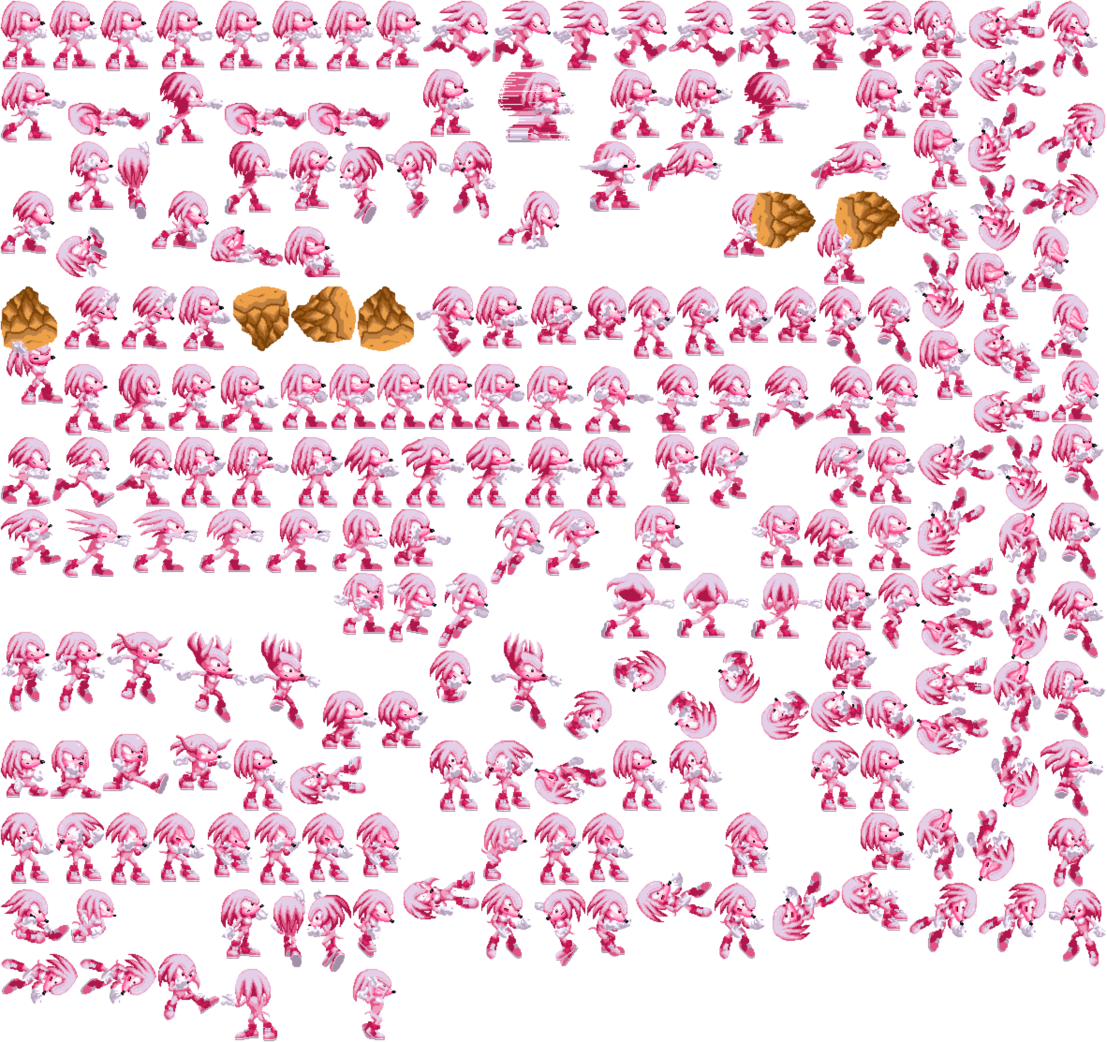 Hyper Knuckles Deviantart Hyper Knuckles (Archie Comic) - Sprite Sheet by JayHyperStarX on DeviantArt