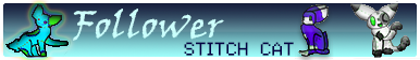 Follower Stitch Cat Button