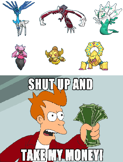 Pokemon Meme Shiny Xy Legendaries By Dracularamerica On Deviantart