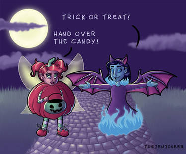 Trick or Treat or Else - Colored