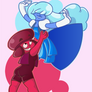 Ruby and Sapphire dancing: Pearl