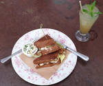 Porky Sandwich and Fruity Tea by TristPHT