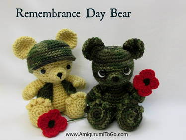 Remembrance Day Bear Pattern