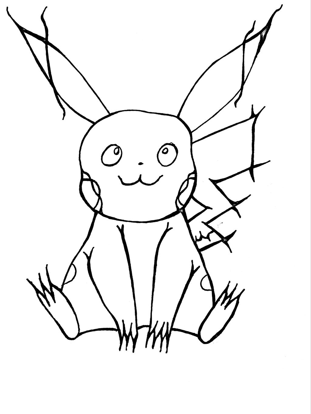 Line Vector Pikachu Pikachu Line art by May-Guess on DeviantArt