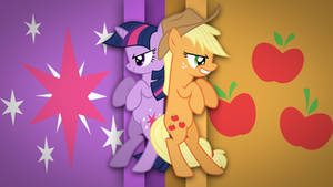 Applejack and Twilight Sparkle Wallpaper