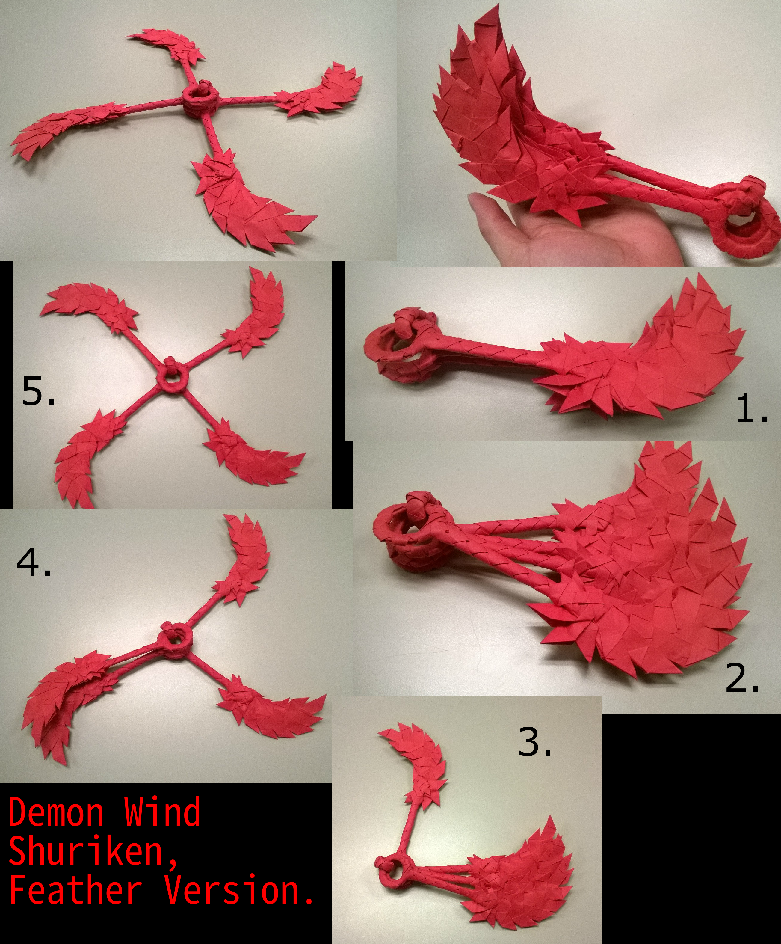 Origami: Demon Wind Shuriken - Feather Version By Xizh On Deviantart