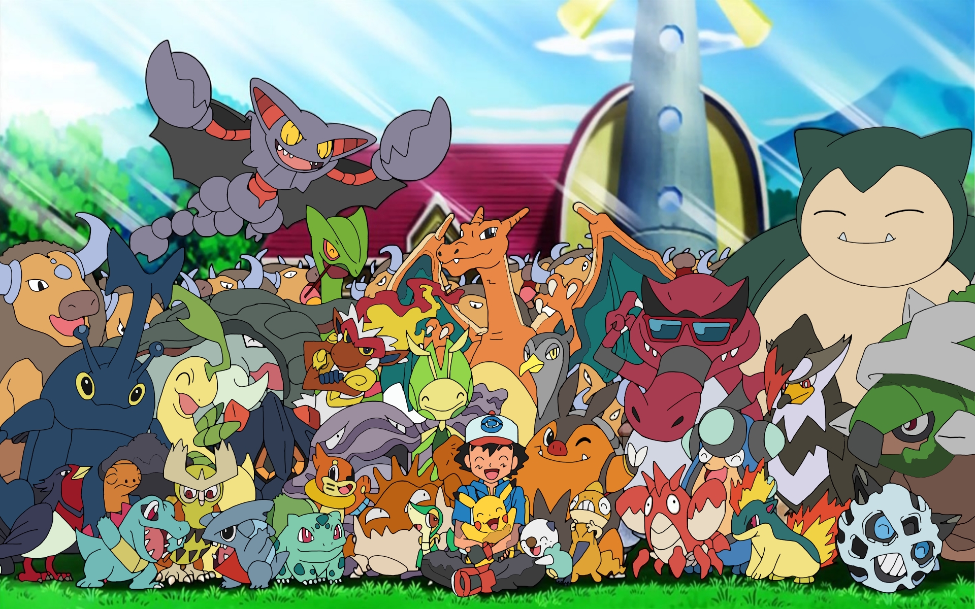 Wallpaper] Pokemon X/Y Starters by arkeis-pokemon on DeviantArt