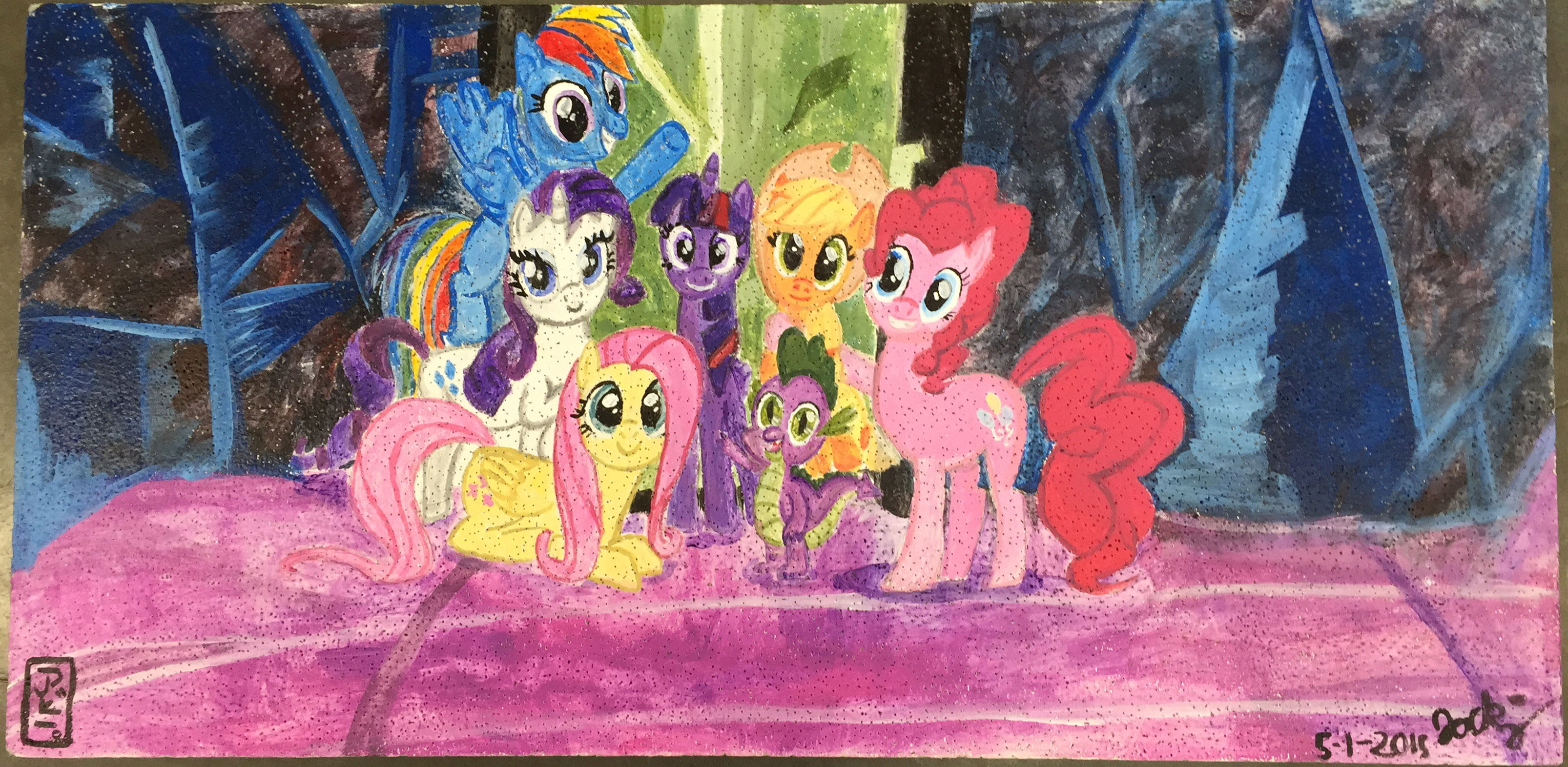 The Mane 6 and Spike Ceiling Tile