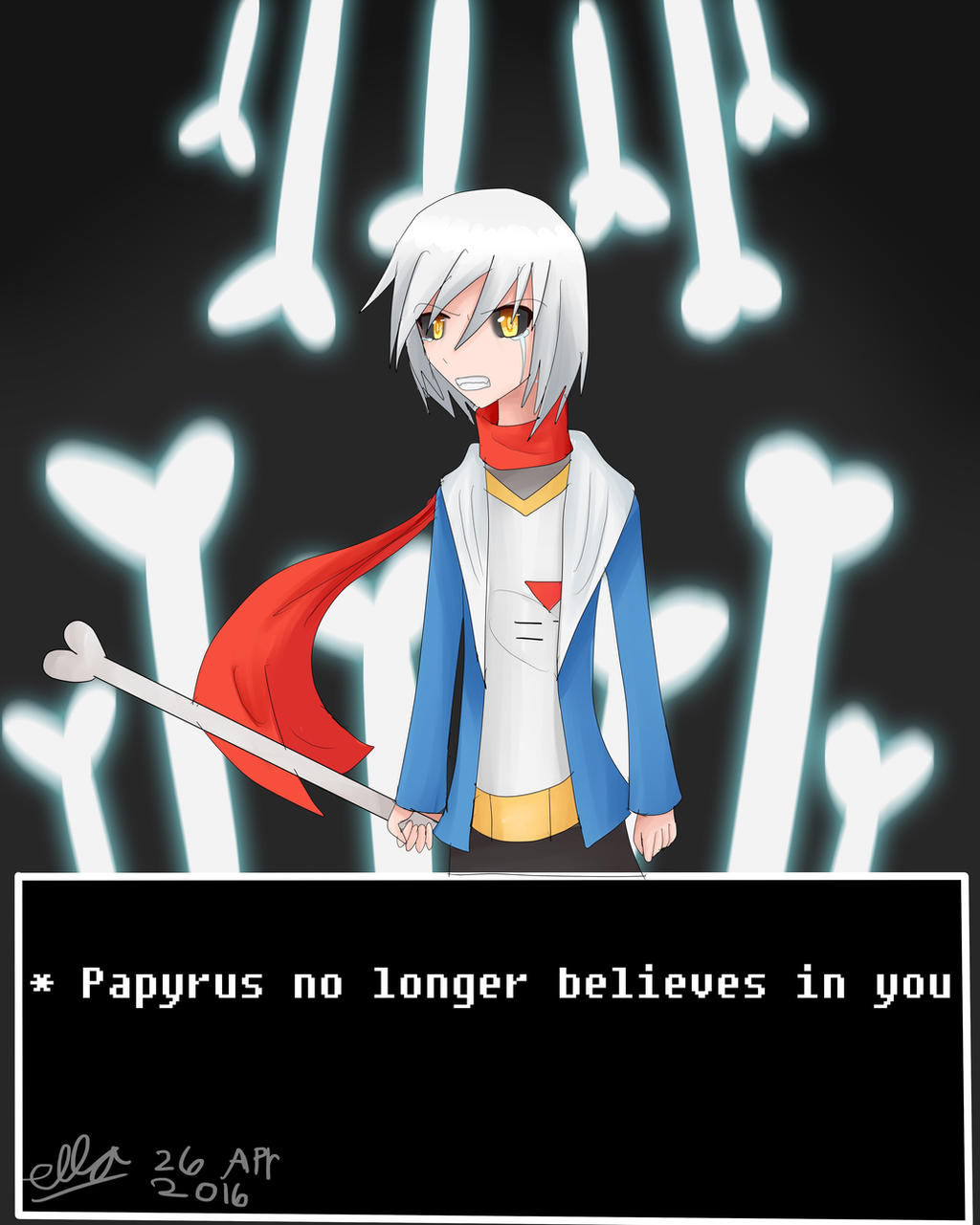 Distressed Papyrus Undertale-Disbelief Papyrus by Ellalasting on DeviantArt
