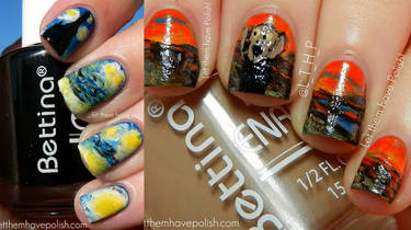 Van Gogh and Edvard Munch Nail Art