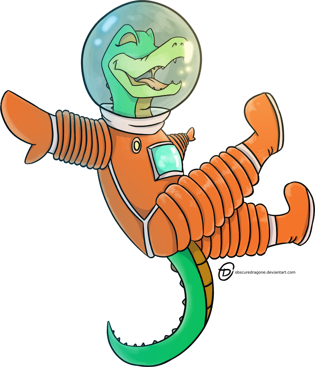 Space Alligator by ObscureDragone