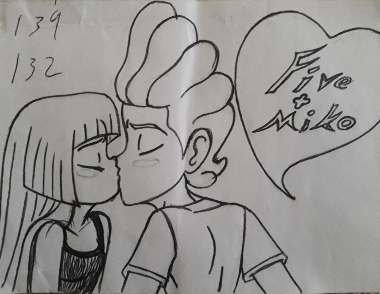 pix Glitch Techs Miko X Five Kiss five and miko first kiss by waydebain26