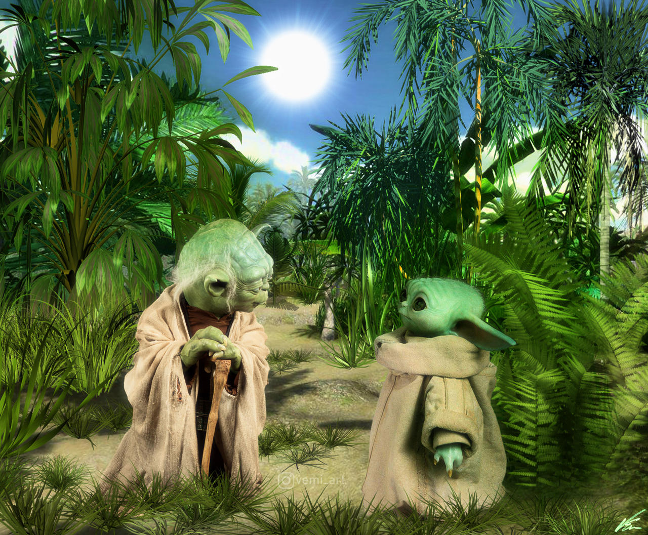 Yoda And Grogu By VEmiArt On DeviantArt yoda-and-grogu-by-vemiart-on-deviantart