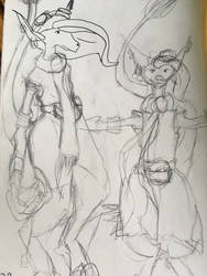 Rat princess sketches