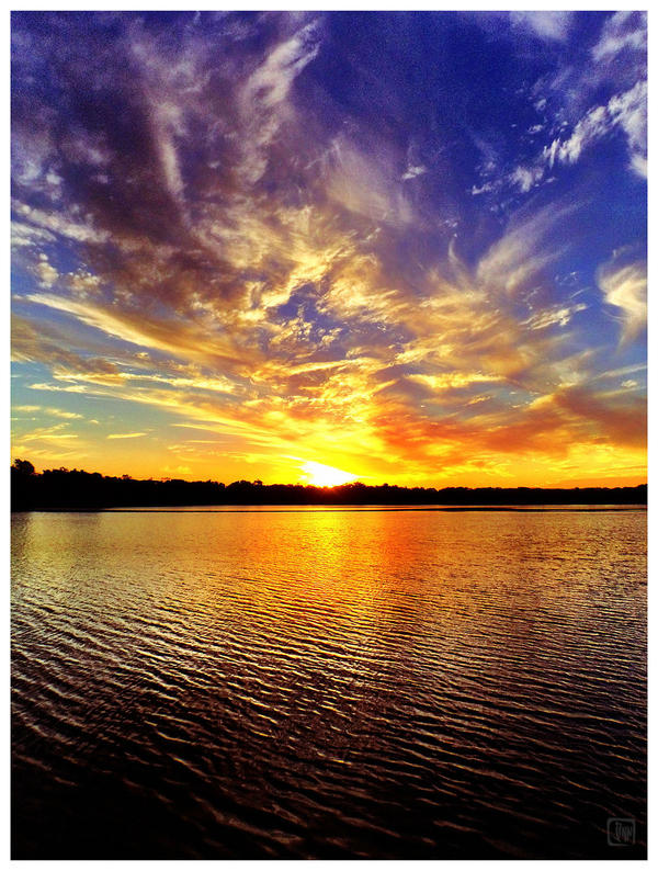 Lennox Head - Sunset over Lakes Ainsworth by impia-dea on DeviantArt