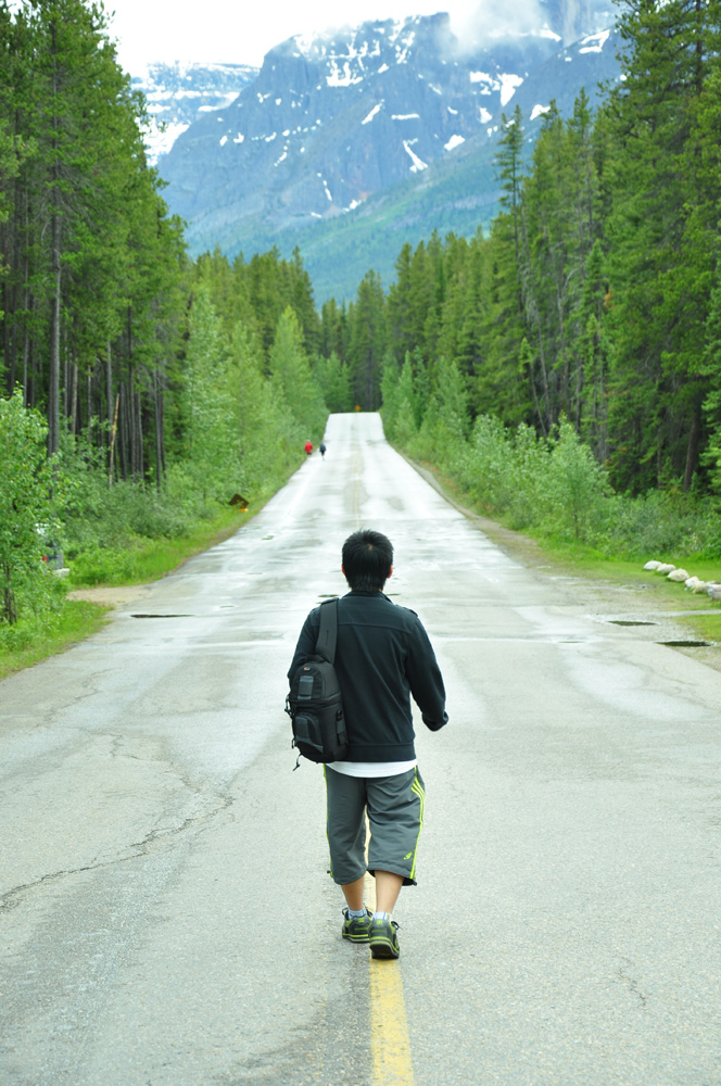 Alone on the road