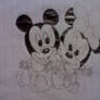 Baby Mickey and Minnie Mouse