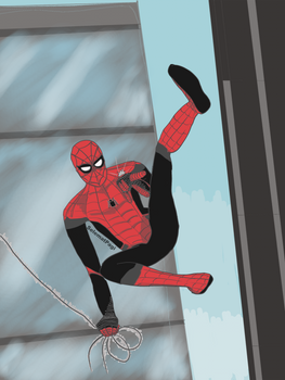 Spider-man swinging