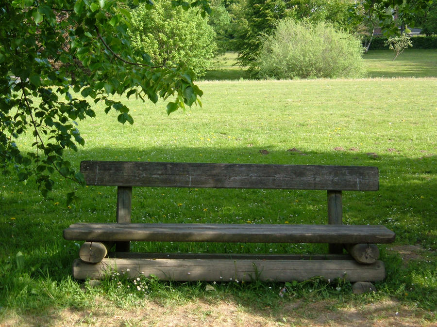 Wooden Park Bench 02