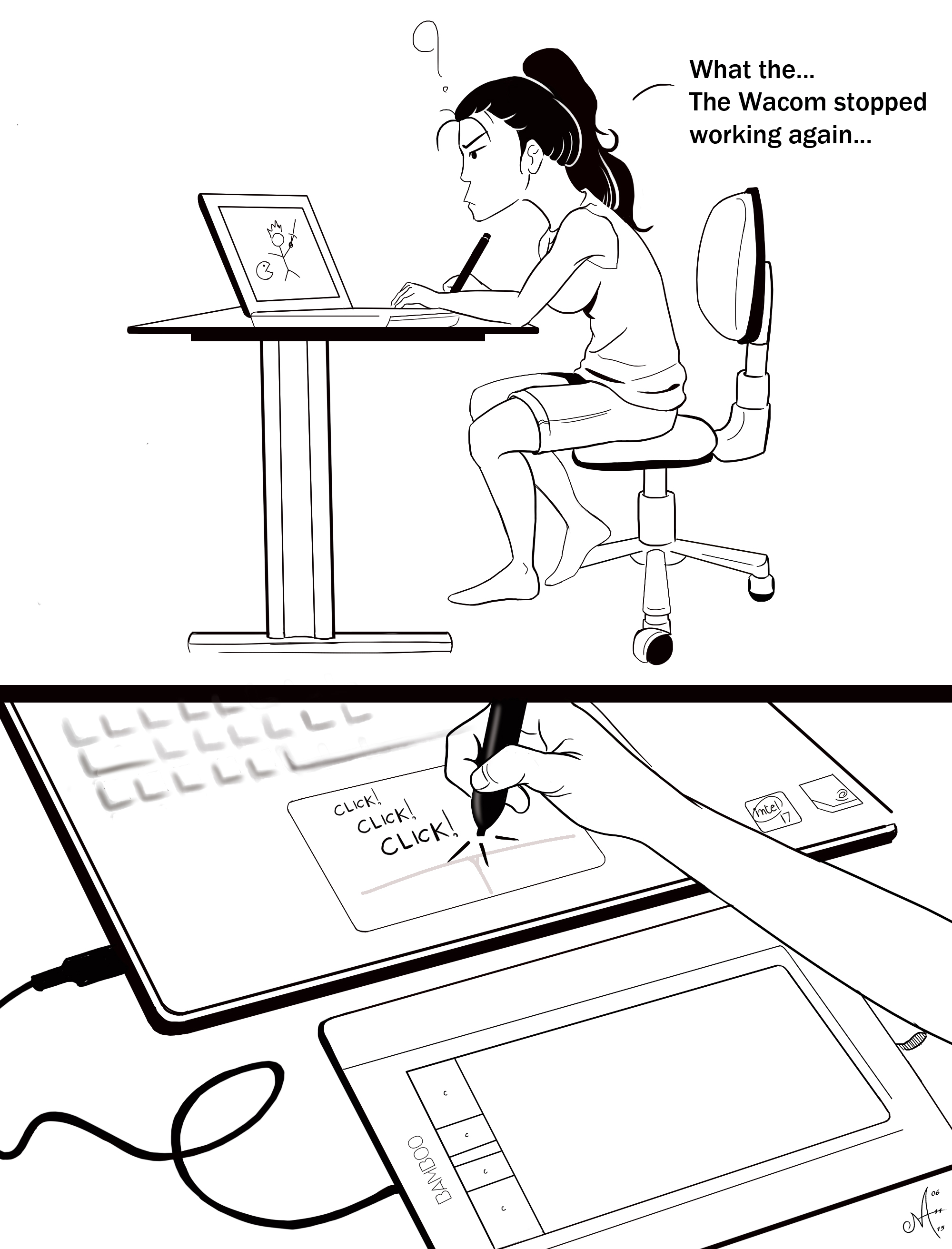 Comic: wacom stopped working again