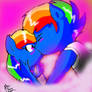 Rainbow Dash and Blitz Kiss