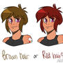 Brown or Red Hair