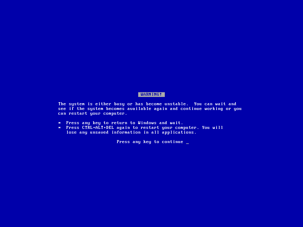 Classic Windows 3.1 BSOD by rhf on DeviantArt