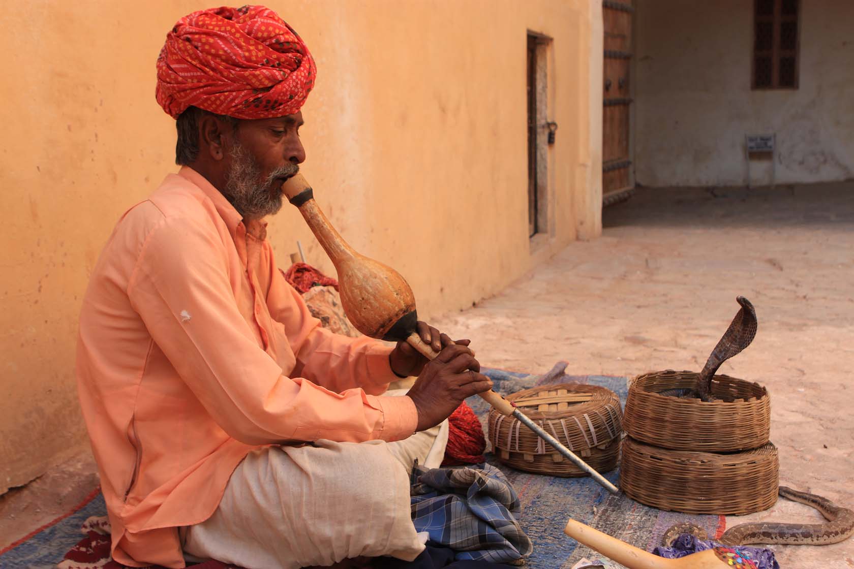 A snake charmer