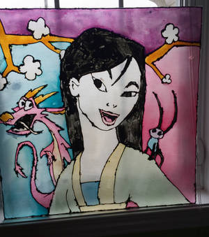 Pseudo Stained Glass: Mulan