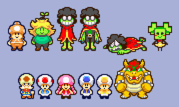 Superstar Saga styled sprites